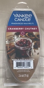 Yankee Candle CRANBERRY CHUTNEY Fragranced Wax Melts - 2.6 Oz Made In USA New - Picture 1 of 5