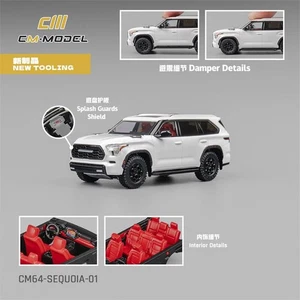 CM MODEL 1:64 Toyota sequoia pearl white Diecast Model Car - Picture 1 of 5