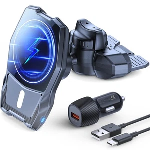 Magnetische Wireless Charging Autohalterung CD Handyhalter Kompatibel mit Magsafe... - Bild 1 von 8
