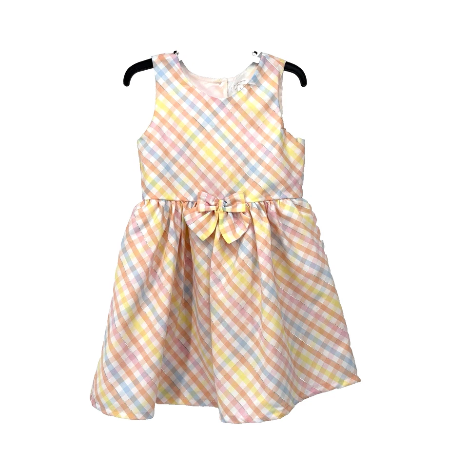 Tahari 复活节连衣裙女孩 6 无袖春季夏季粉彩 — 第 1/4 张图片