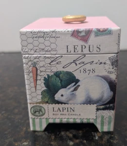 New Michel Design Works Gift Boxed Soy Wax Candle, 6.5-Ounce, Lapin - Rabbits - Picture 1 of 8