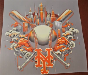 New York Mets Colorful 8" DTF Heat Transfer Iron On FREE Shipping (C1/2) - Picture 1 of 1