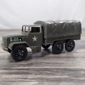 Vintage 1970's Green Plastic Tandem Axle US Army Truck Toy Military Toy EUC - Picture 1 of 14