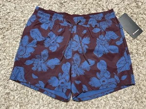Bañador corto de piscina Lululemon tallado flor ciruela 5" pulgadas - grande - Imagen 1 de 5