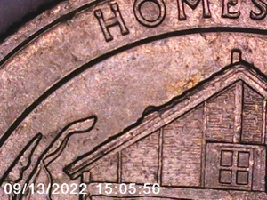 2015 P Homestead Quarter with Reverse Die Chip on roof - Picture 1 of 3