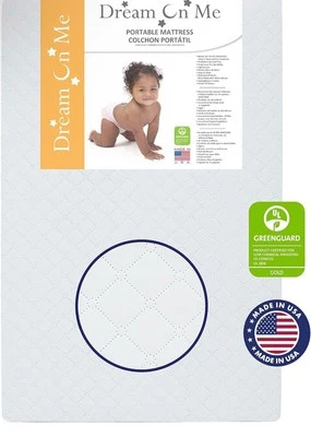 Dream on Me, Sunset 3" colchão berço portátil fibra extra firme 26x3x38 polegadas - Imagem 1 de 4