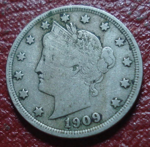 1909 LIBERTY NICKEL IN VG-FINE CONDITION Cover