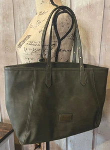 Hayden Harnett Tote Shoulder Bag Women’s Faux Leather Olive Green - Picture 1 of 20