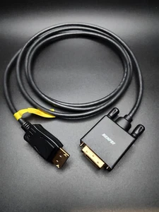 BENFEI 6 Ft Display Port DP Male to DVI-D Male Gold Plated - Black Cable - Picture 1 of 5