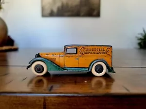 Vintage 1930's Tootsietoy Orange Graham Commercial Tire & Supply Company Truck - Picture 1 of 7