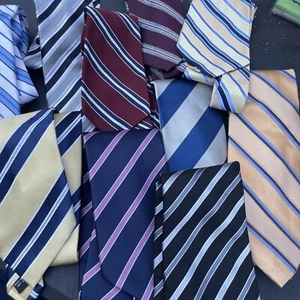 Striped Ties Lot of 10 - Izod, Michael Kors - Picture 1 of 10