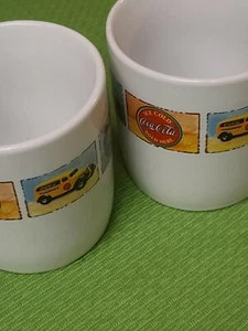 Vintage Coca Cola Coffee Cup Mug Set of (2) Good Ole Days Discontinued - Picture 1 of 10