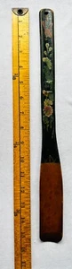 Vintage Chinese Lacquer Shoe Horn Hand Painted Lacquerware Shoehorn Wood - Picture 1 of 13
