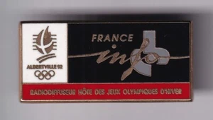 RARE PINS PIN'S .. OLYMPIQUE OLYMPIC ALBERTVILLE 1992 TV RADIO FRANCE INFO ~25 - Imagen 1 de 1