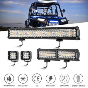 AUXBEAM 3""/4""/7""/12""/20"" LED Arbeitsleuchten Spotstrahl Fahrlampe Kit High Power - Bild 1 von 17