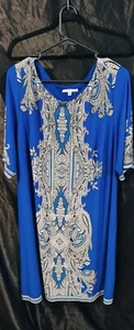 Studio One New York Women's Dress * Size 2X * Blue With Paisley - Picture 1 of 8