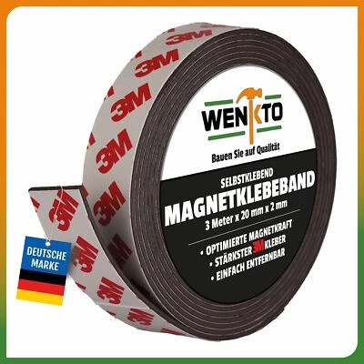 Magnet-Klebeband 3 Meter x 2 cm Starkes 3M Magnetband DIY-Projekte & Heimwerken - Bild 1 von 4