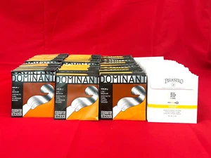 100% Authentic Dominant Violin String set with Gold label E LOOP End 4/4 size - Picture 1 of 3