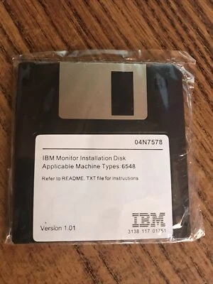 IBM - Monitor Installation Diskette - Applicable Machine Types 6548 3.5" disk - Image 1 of 2
