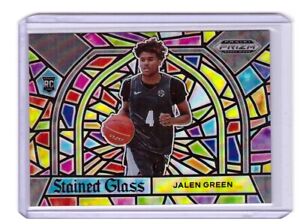 2021-22 Panini Prizm Jalen Green RC Stained Glass Prizm Rockets Case Hit SP RARE