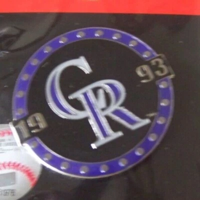 Colorado Rockies 1993 pin CR logo round c40402 - Image 1 of 4