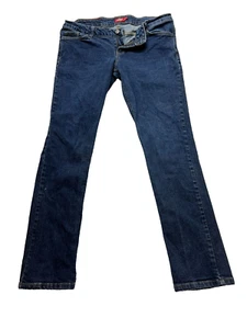 Dickies Women Blue Jeans Size 17 Dark Wash Waist 34" Inseam 32" - Picture 1 of 13