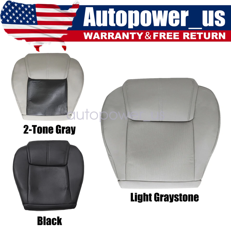 For 2006-2010 Jeep Commander Driver / Passenger Bottom PERF Leather Seat Cover - Imagem 1 de 1