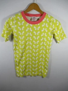 Hanna Andersson Pajama Top Girls 160 US Size 14 Yellow Butterfly Organic Cotton - Picture 1 of 4