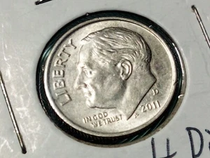 Mint Error Coin Roosevelt Dime 2011 D ROOSEVELT DIME REEDED RIM - Picture 1 of 18