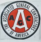 1 The Associated General Contractors of America-Sticker Decal 10" vintage