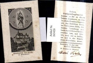 263420,Andachtsbild Heiligenbild Gnadenbild u. Kirche Albendorf Spitzenrand  - Picture 1 of 1