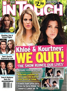 IN TOUCH Magazine November 9 2015 Khloé Kourtney Kardashian Beyoncé Madonna - Picture 1 of 3