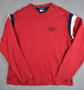Vintage Tommy Jeans Sweatshirt Herren Große 46" Rot Pullover Hilfiger Y2K - Bild 1 von 20