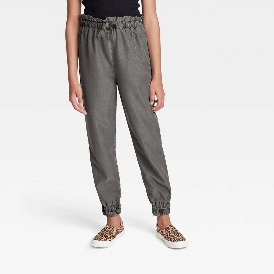 Girls' Smock Waist Utility Pants - art class Green L 10/12