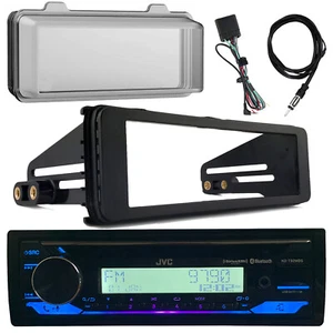 JVC KD-T92MBS Bluetooth USB AUX Radio, Weathershield, Harley Dash Kit, Antenna - Picture 1 of 5