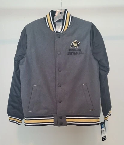 Gen 2 Boys "Colorado Buffaloes" Button Up Bomber Jacket W/Pockets SZ M** Cover