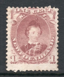 Newfoundland 1868 - 1873 1c brown-purple Type II SG 35 mint no gum - Picture 1 of 1