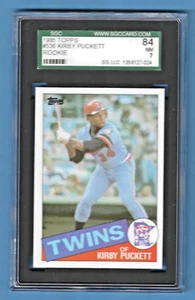1985 Topps Kirby Puckett Twins #536 Rookie SGC 84 (7) #1356127-024 HOF 2001 - Picture 1 of 2