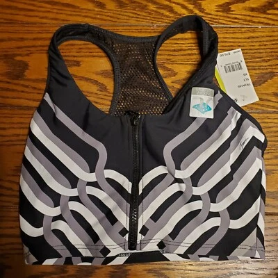 Nuevo con etiquetas Sujetador deportivo Trina Turk cremallera frontal recreación talla XS Foto 1 de 4