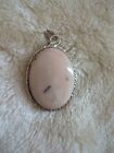 Pink Stone Pendant, no chain, Used good