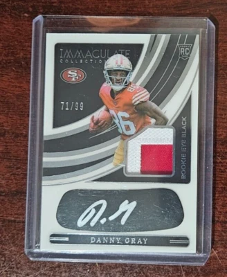 2022 Panini Immaculate Eye Black Jersey /99 Danny Gray #REB-DGR Rookie Auto RC - Image 1 of 2