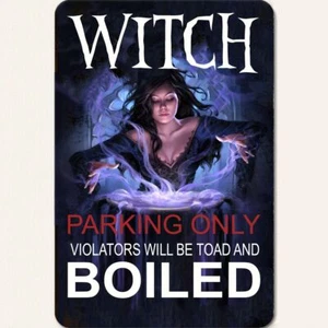 Hexe Parkplatz nur Verletzer werden Kröte und gekocht Neuheit Schild 8x12 Aluminium - Bild 1 von 8