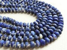 12 Inches Strand Natural Sodalite Smooth Matte Polished Roundel Beads