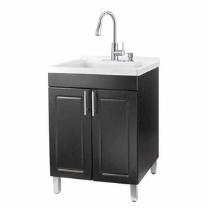 Tehila Utility Sink with Cabinet Vanity Stainless Steel Finish Pull-Down Faucet - Picture 1 of 11
