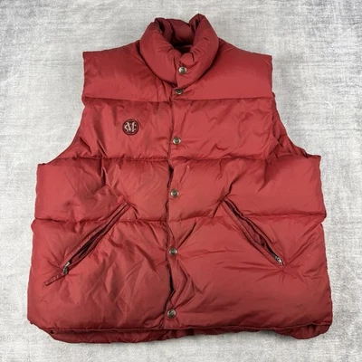 Chaleco Marlboro Classics Para Hombres XL Rojo Plumón de Ganso Puffer De Colección Western Exterior Foto 1 de 4