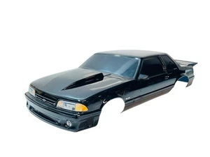 New Traxxas Drag Slash Mustang Black Painted Body w/ Wing Side Mirrors - Picture 1 of 7