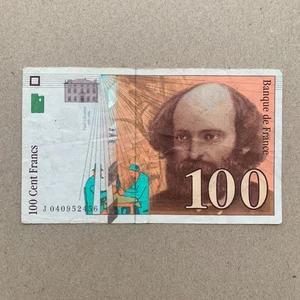 Paul Cezanne Paper Money FRANCE French 100 Francs 1998 Currency Banknote Note - Picture 1 of 3