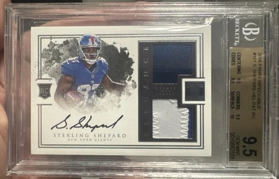 Sterling Shepard Impeccable Helmet Patch Auto /75 Bgs 9.5/10 - Image 1 of 4