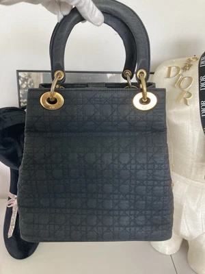 Dior Lady Dior Cannage Vintage Satchel in Fabric is an ode to Lady Di.See Photos - Image 1 of 4