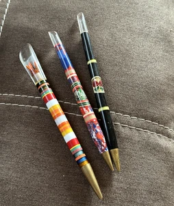 RUSSIA Handmade Ballpoint Pen Prison Art Plexiglass USSR Floral Ornament Rose - Picture 1 of 9